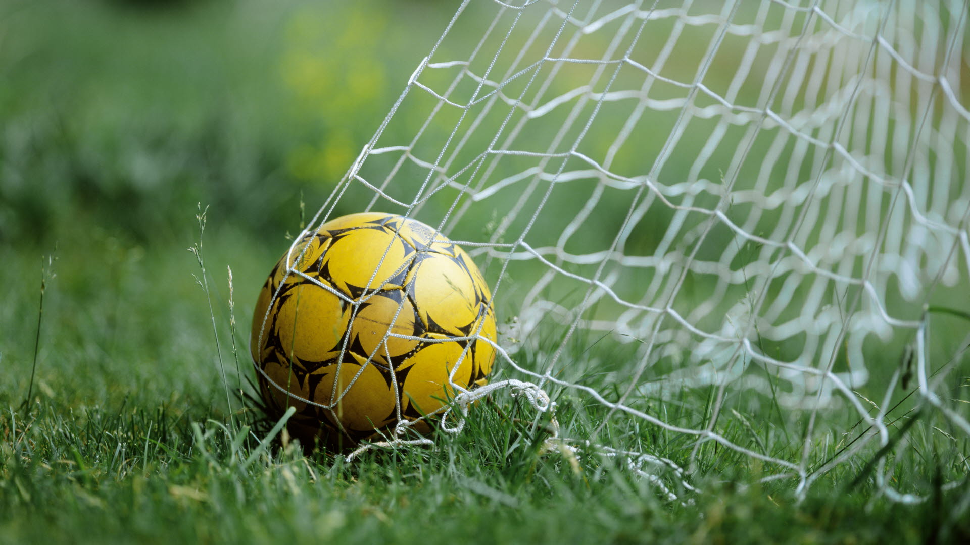 Fotograf: Jan Töve
Bildbyrå: Johnér Gul fotboll i fotbollsmål