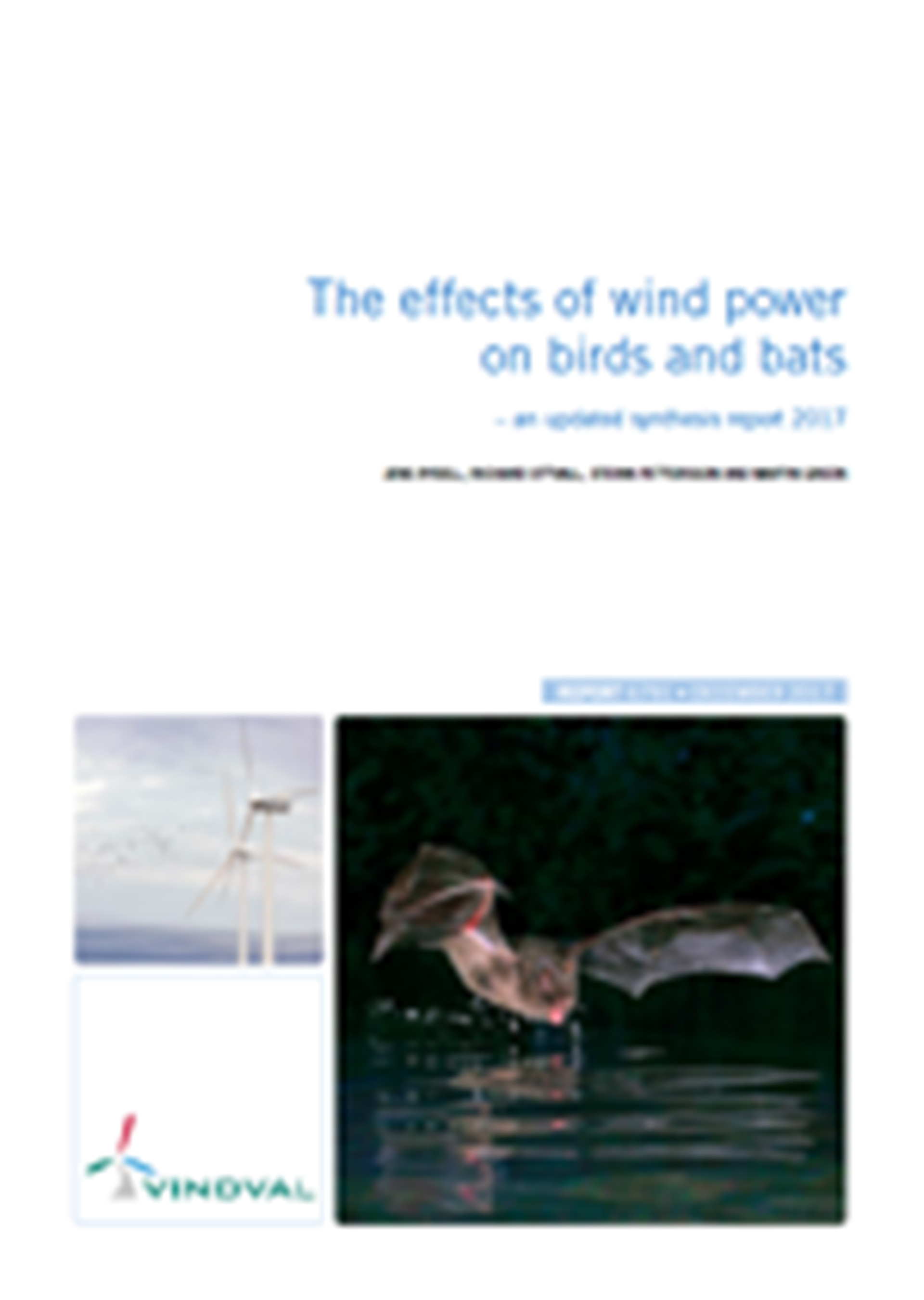 The effects of wind power on birds and bats