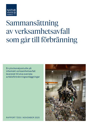 Omslag till rapport Sammansättning av verksamhetsavfall som går till förbränning